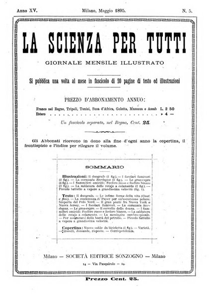 La scienza per tutti giornale popolare illustrato