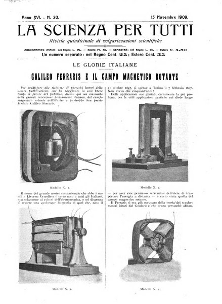 La scienza per tutti giornale popolare illustrato