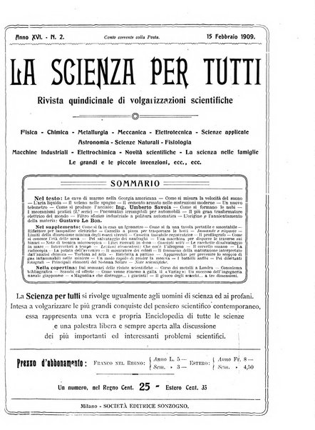 La scienza per tutti giornale popolare illustrato