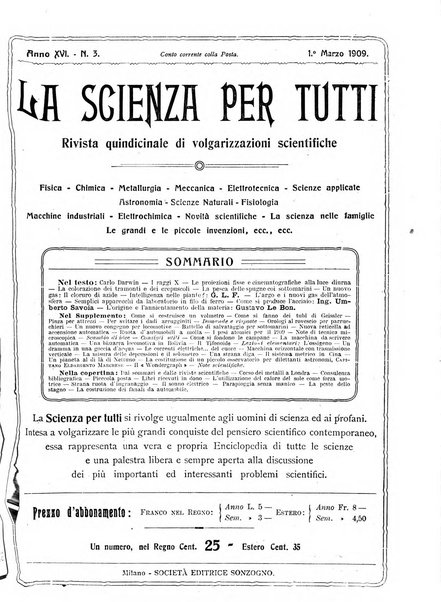 La scienza per tutti giornale popolare illustrato