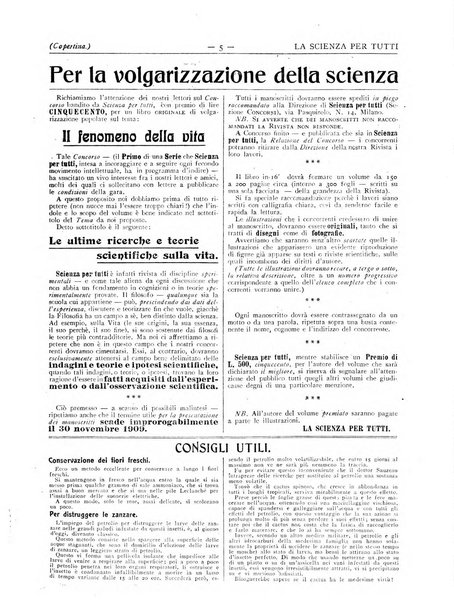 La scienza per tutti giornale popolare illustrato