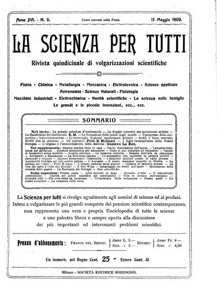 La scienza per tutti giornale popolare illustrato