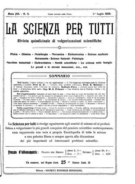 La scienza per tutti giornale popolare illustrato