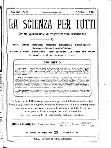 La scienza per tutti giornale popolare illustrato