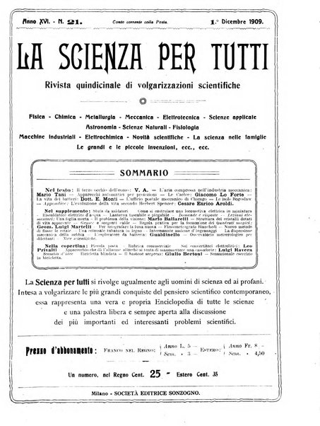 La scienza per tutti giornale popolare illustrato