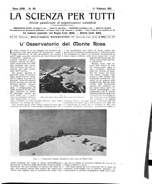 La scienza per tutti giornale popolare illustrato