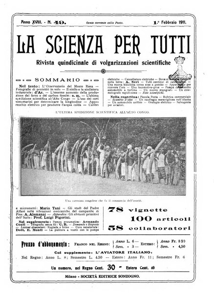 La scienza per tutti giornale popolare illustrato