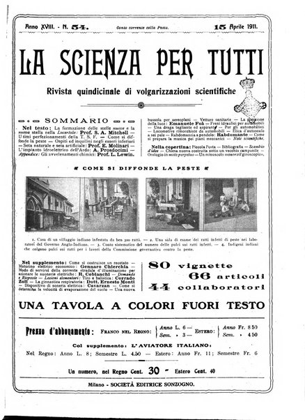 La scienza per tutti giornale popolare illustrato