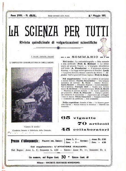 La scienza per tutti giornale popolare illustrato