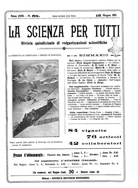 La scienza per tutti giornale popolare illustrato