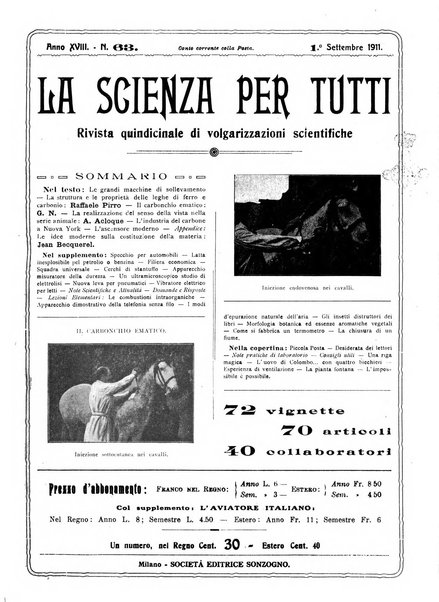 La scienza per tutti giornale popolare illustrato