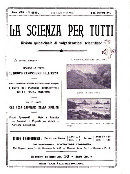 La scienza per tutti giornale popolare illustrato