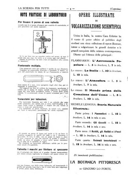 La scienza per tutti giornale popolare illustrato