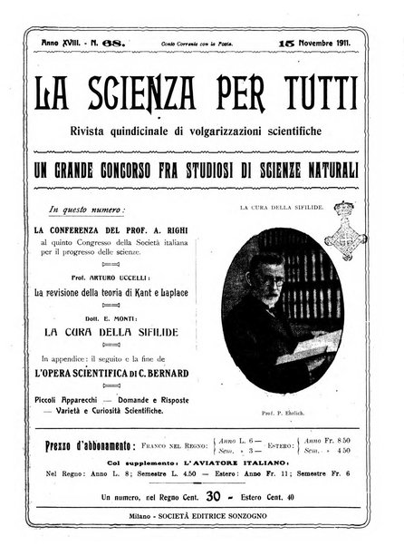 La scienza per tutti giornale popolare illustrato