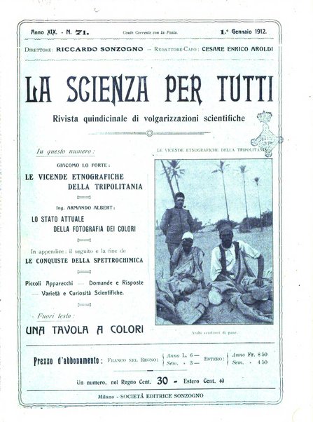 La scienza per tutti giornale popolare illustrato