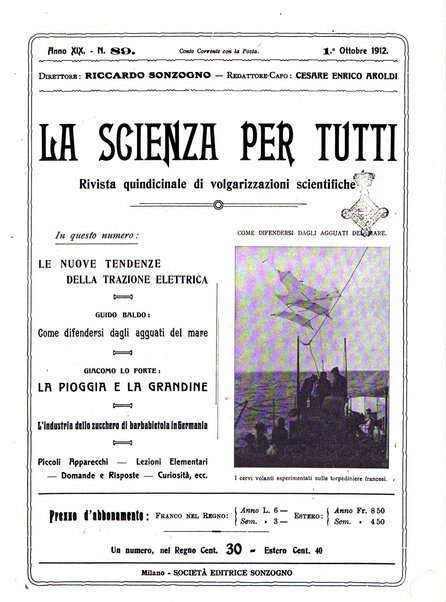 La scienza per tutti giornale popolare illustrato