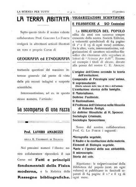 La scienza per tutti giornale popolare illustrato