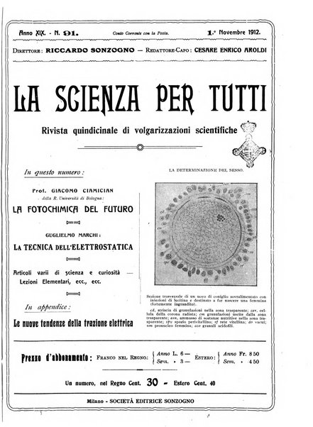 La scienza per tutti giornale popolare illustrato