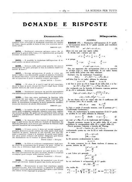 La scienza per tutti giornale popolare illustrato