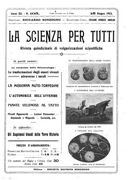 La scienza per tutti giornale popolare illustrato