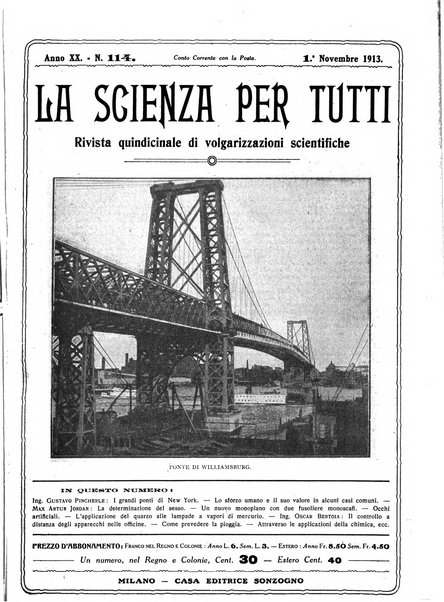 La scienza per tutti giornale popolare illustrato