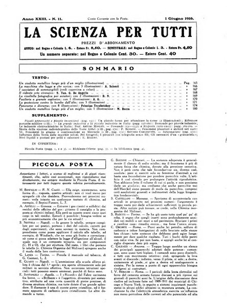 La scienza per tutti giornale popolare illustrato