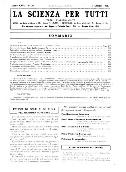 La scienza per tutti giornale popolare illustrato