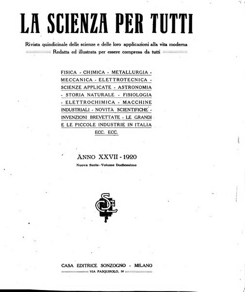 La scienza per tutti giornale popolare illustrato