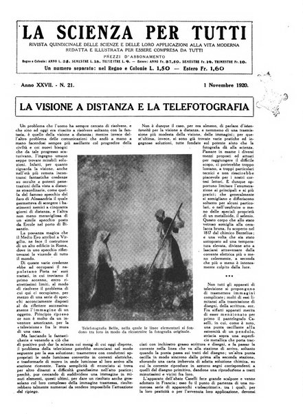 La scienza per tutti giornale popolare illustrato