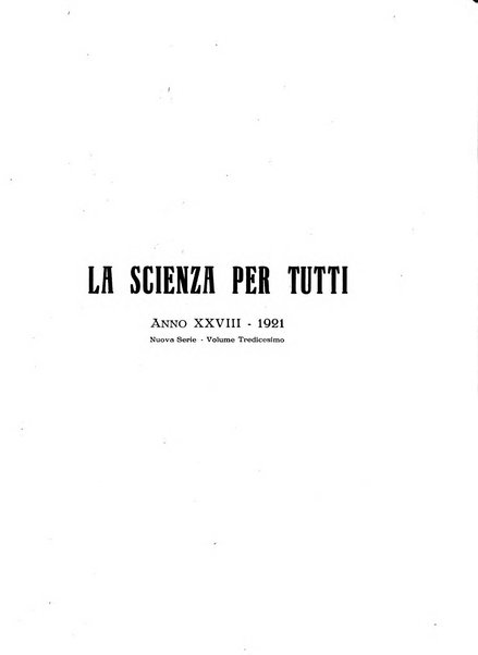 La scienza per tutti giornale popolare illustrato