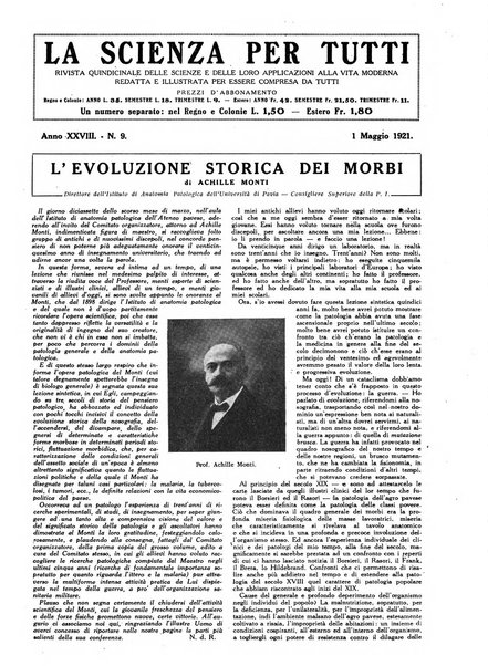 La scienza per tutti giornale popolare illustrato