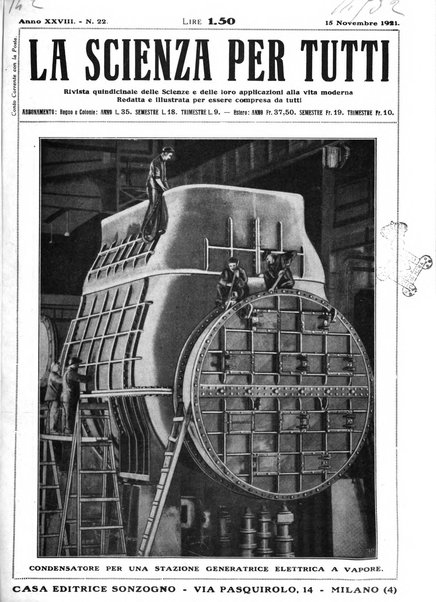 La scienza per tutti giornale popolare illustrato