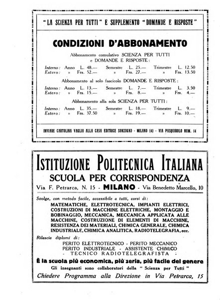 La scienza per tutti giornale popolare illustrato