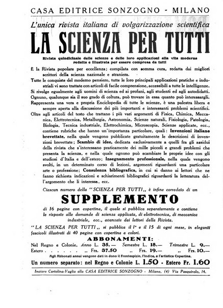 La scienza per tutti giornale popolare illustrato