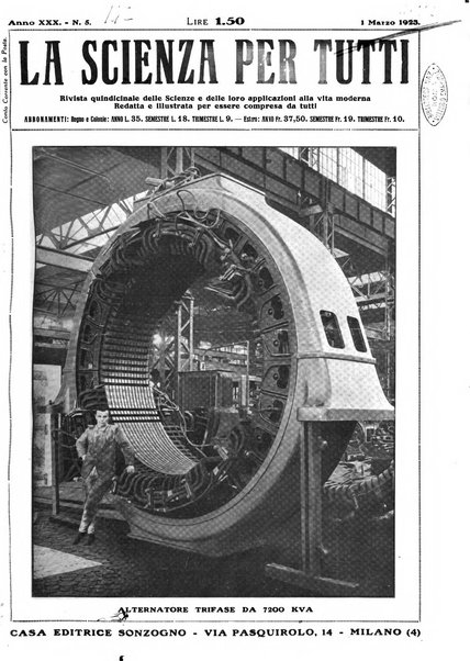 La scienza per tutti giornale popolare illustrato