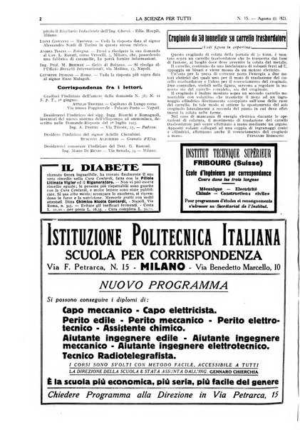 La scienza per tutti giornale popolare illustrato