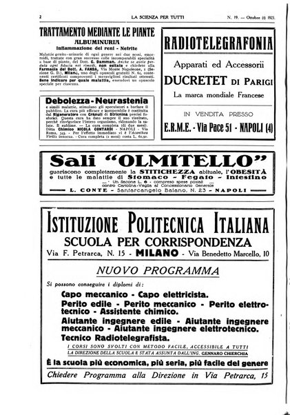 La scienza per tutti giornale popolare illustrato