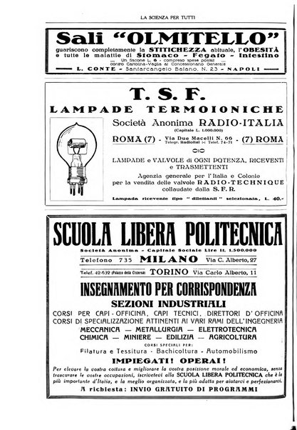 La scienza per tutti giornale popolare illustrato