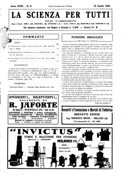 La scienza per tutti giornale popolare illustrato