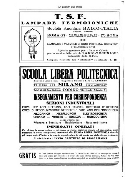 La scienza per tutti giornale popolare illustrato