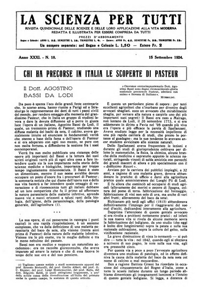 La scienza per tutti giornale popolare illustrato