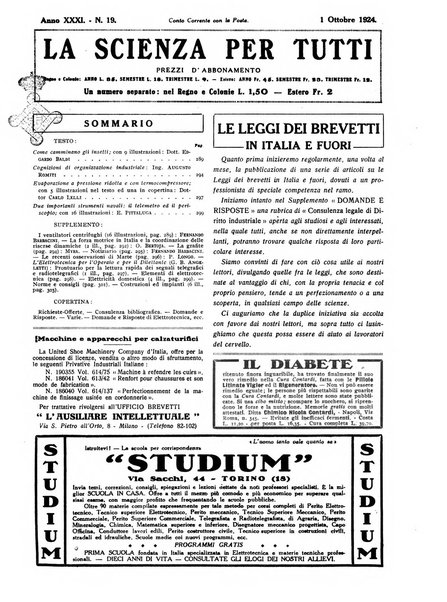 La scienza per tutti giornale popolare illustrato