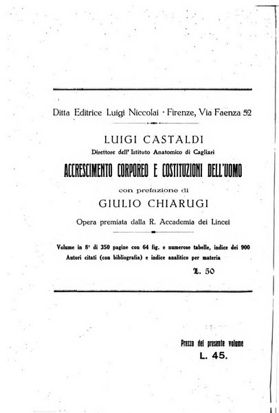 Scritti biologici raccolti da Luigi Castaldi