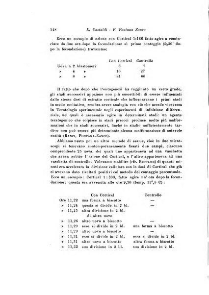 Scritti biologici raccolti da Luigi Castaldi