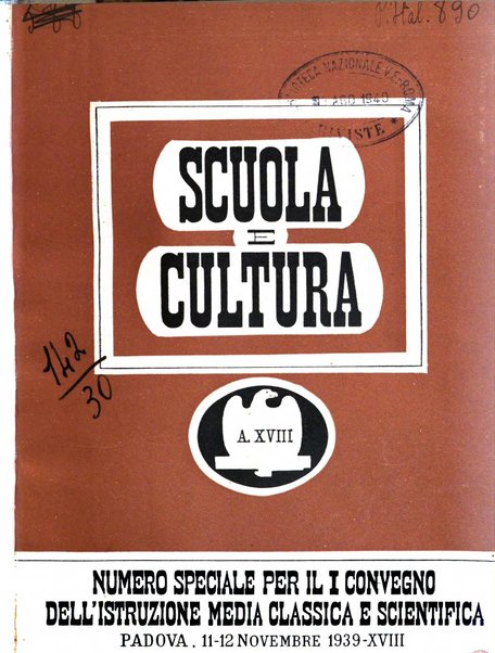 Scuola e cultura annali dell'istruzione media