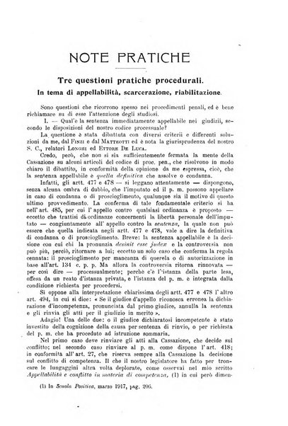 La scuola positiva rivista di diritto e procedura penale