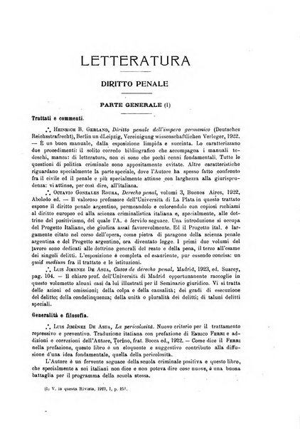 La scuola positiva rivista di diritto e procedura penale