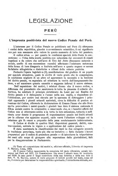 La scuola positiva rivista di diritto e procedura penale