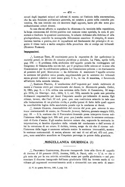 La scuola positiva rivista di diritto e procedura penale