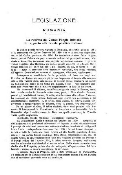 La scuola positiva rivista di diritto e procedura penale